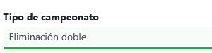 Elija “Doble eliminación”